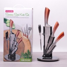 Набор кухонных ножей на подставке 5 предметов Kamille KM-5135