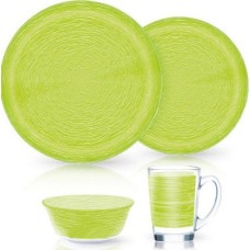 Столовый сервиз 16 предметов Luminarc Brush Mania Green P3700