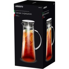 Глечик з кришкою Ardesto Боросиликатне скло + нержавіюча сталь 1400 мл (AR2614PG)