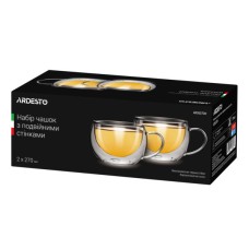Набір чашок з подвійним дном 270 мл 2 шт Ardesto AR-2627-GH