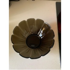 Салатник коричневий скляний 21,5 см