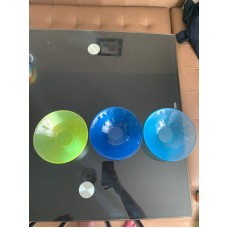 Салатники скляні кольорові 16 см