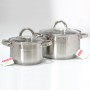 Набор  кастрюль( тяжелый 2.1, 3.9 литра) 4 предмета Kamille KM-5627S