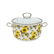 Кастрюля эмалированная INFINITY Подсолнух 2.1 литра