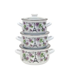 Набор эмалированных кастрюль INFINITY Paris 6 предметов