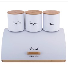 Хлібниця з ємностями Біла Kamille 1118