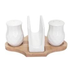 Набір на підставці сіль/перець/серветниця Krauff 21-275-021