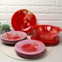 Сервіз столовий 46 предметів Luminarc Red Orchis N4828