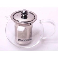 Заварник Kamille KM 1600 со съемным ситечком 400 мл (стекло, нержавеющая сталь)
