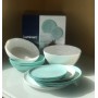 Сервіз 19 предметів Luminarc Ammonite TURQUOISE & WHITE P9909