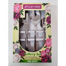 Набор столовых приборов 24 предмета (Польша) из нержавеющей стали Kamille KM-5331