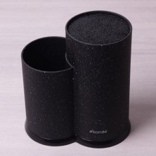 Чорна подвійна підставка для ножів Kamille KM 7607