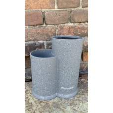 Сіра подвійна підставка для ножів Kamille KM 7607