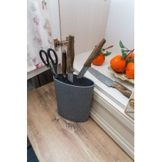 Підставка для ножів Сіра овальна Kamille 22 см km-7606