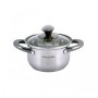 Набор кастрюль Kamille из нержавеющей стали 6 предметов для индукции и газа (1.0л, 1.5л, 2.0л) KM-4926