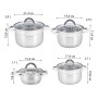 Набір кухонного посуду Kamille KM-5637s (8 шт)