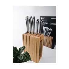 Набор цельнолитых ножей Ardesto Black Mars AR2021SB