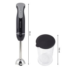 Ручний блендер Kamille зі склянкою Чорний 400W 38см KM-6745