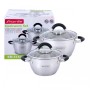 Набор кастрюль Kamille из нержавеющей стали 4 предмета для индукции и газа (1.8л, 2.5л) KM-5753