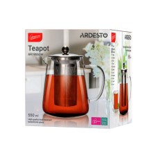 Заварник ARDESTO Gemini Milano, 550 мл, боросиликатне скло, нержавіюча сталь AR1955GM