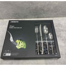 Набор столовых приборов Ardesto Black Mars Monza 24 предмета нержавеющая сталь (AR0724MS)