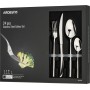 Набор столовых приборов Ardesto Black Mars Monza 24 предмета нержавеющая сталь (AR0724MS)