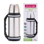 Термос Kamille 1000ml з нержавіючої сталі з ручкою та ремінцем KM-2090