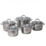 Набор посуды Kamille из нержавеющей стали 10 предметов (1.8л, 2.3л, 3.3л, 5.5л) KM-4710S