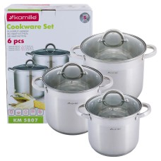 Набор больших кастрюль Kamille 6 предметов KM-5807