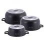 Набор кастрюль с крышками 7 предметов с мраморным антипригарным покрытием (20, 24, 28 см) Kamille KM-4430