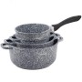 Набір посуду мармур Ofenbach 9 предметів з прихватками (ківш 16см, кастр.16см,20см,24см) KM-100505