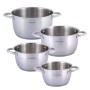 Набір кастрюль Kamille 8 предметів (1,5л, 2л, 3л, 5л) з нержавіючої сталі KM-4904