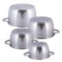 Набір кастрюль Kamille 8 предметів (1,5л, 2л, 3л, 5л) з нержавіючої сталі KM-4904
