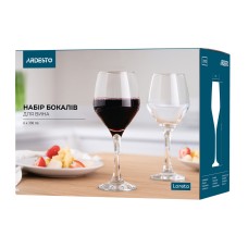 Набор бокалов для вина ARDESTO Loreto 6 шт, 330 мл, стекло AR2633LW