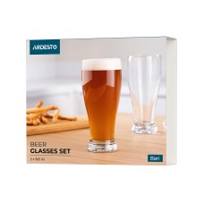 Набор стаканов для пива ARDESTO Bari 565 мл, 2 шт, стекло AR2656BB