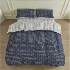 Набір постільної білизни 1,5сп Ardesto Gloria, 160х220см, 100% бавовна, геометрія синя (ART1622DB)