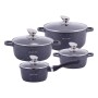 Набір кухонного посуду з мармуровим покриттям 9 предметів Kamille KM 4429