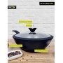 Сотейник -вок Lessner Black Pro New 30 см, с жаростойкой крышкой с ободком из силикона (88374-30-S)