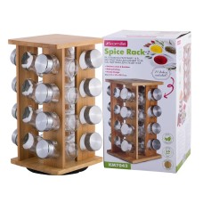 Набор ёмкостей для специй 17пр. на прямоугольной подставке  KM-7042