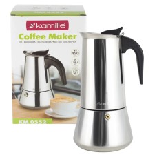 Кофеварка гейзерная Kamille 450мл из нержавеющей стали KM-0552