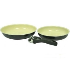 Набор сковородок с керамическим покрытием и съемной ручкой Krauff 25-180-015