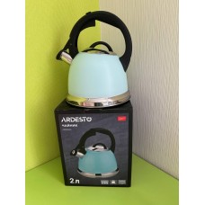Чайник блакитний Ardesto Gemini, 2 л, нержавіюча сталь (AR1955KS)