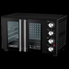 Духовка электрическая настольная двухдверная с конвекцией и грилем LIBERTON LEO-500 Black