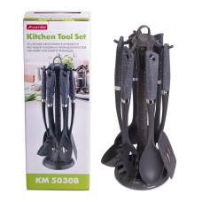 Набір кухонних приналежностей 7 шт Kamille нейлонові (Мармур) KM-5030B