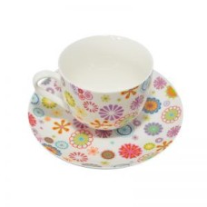 Чашка з блюдцем Blumen 100 мл Krauff