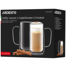 Набір чашок Ardesto з подвійними стінками, 400 мл, 2 шт. (AR2640WH)