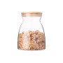 Банка для хранения ARDESTO Fresh Hourglass 1100 мл, стекло, бамбук AR1311BH