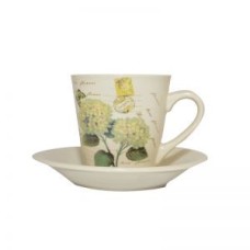 Кавова чашка з блюдцем Hortensie 150 мл Krauff