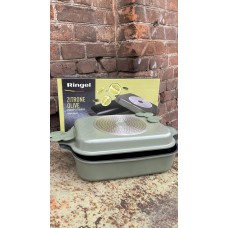 Гусятница Ringel Zitrone Olive с крышкой сковородой-гриль 6+3л (RG-2108-34 BL)