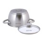 Кастрюля с крышкой Kamille 2 л из нержавеющей стали и полыми ручками для индукции и газа KM-4901